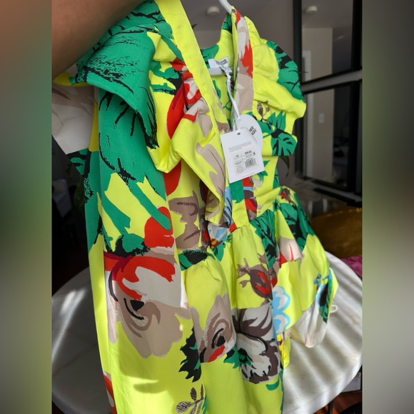 Christopher John Rogers Multicolor Floral Ruffle Dress - Picture 2 of 5